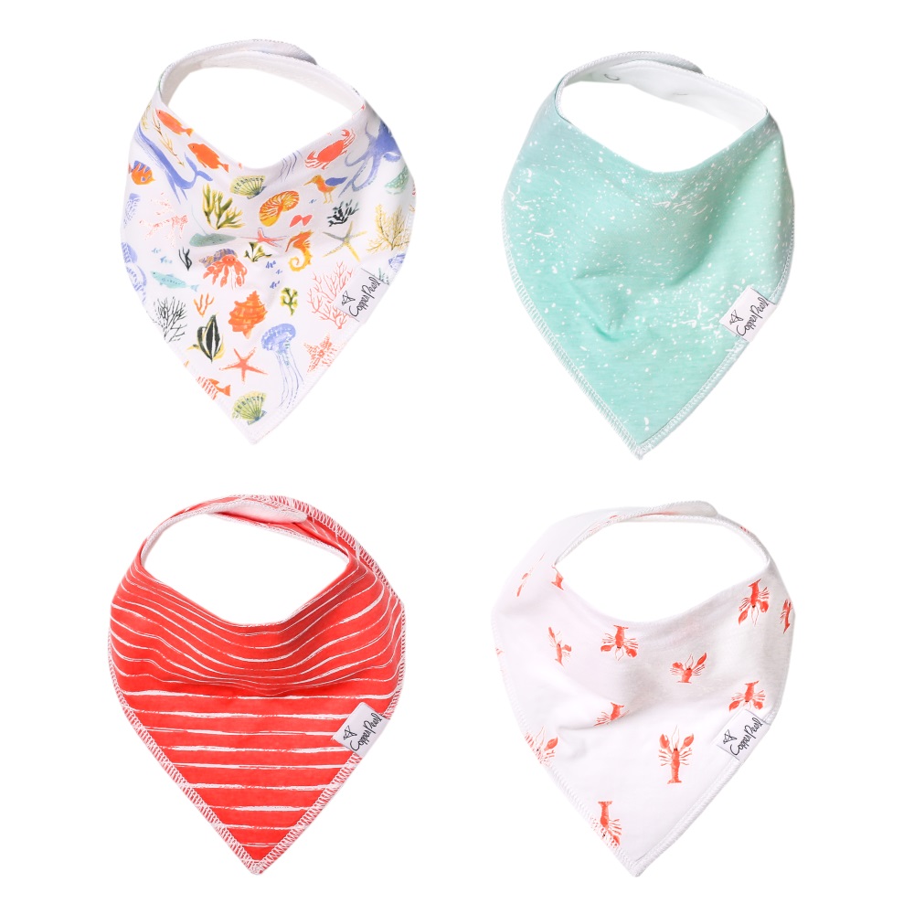 Copper Pearl Baby Bandana Bibs for Drooling and Teething 4 Pack Gift SetWillow 